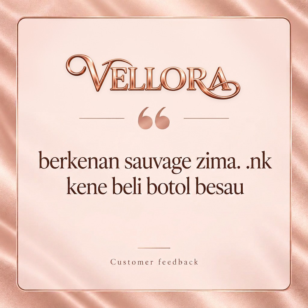 Vellora customer review: berkenan sauvage zima. .nk kene beli botol besau